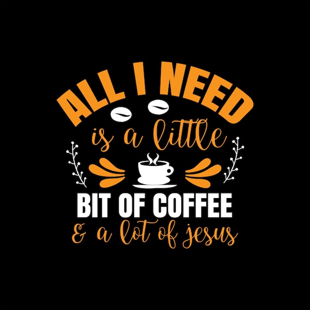 Vector de diseño de camiseta de café