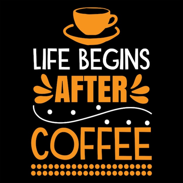 vector de diseño de camiseta de café