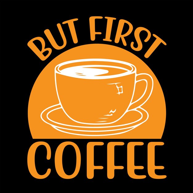 vector de diseño de camiseta de café