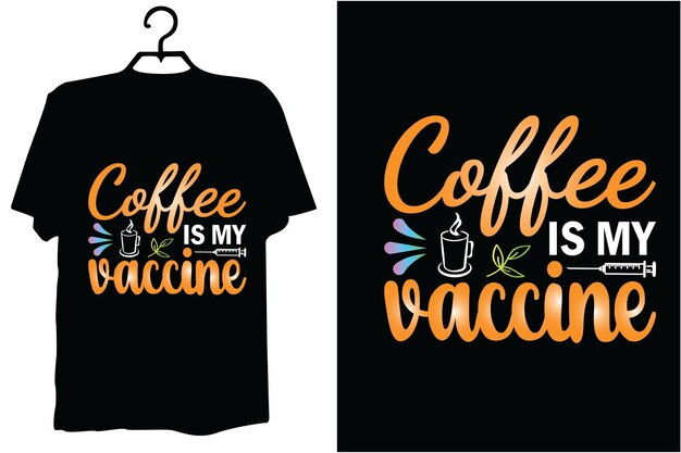 vector de diseño de camiseta de café