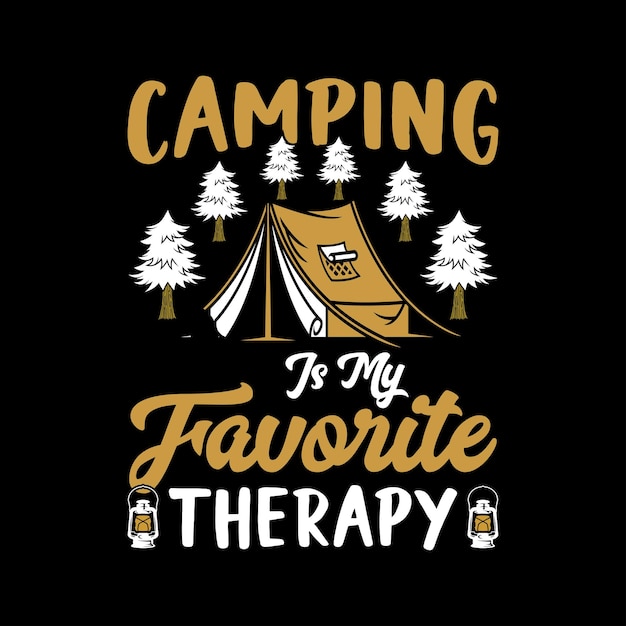 Vector de diseño de camiseta de camping Plantilla de vector de camiseta de refranes y citas de campamento