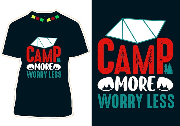 Vector de diseño de camiseta de camping