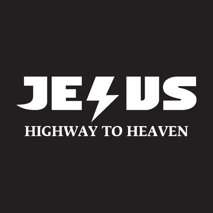 Vector vector de diseño de camiseta de la carretera de jesús al cielo