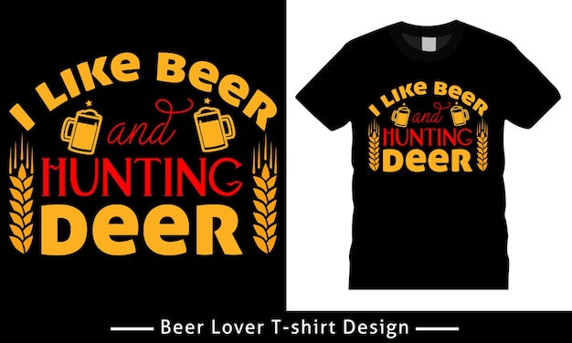 Vector vector de diseño de camiseta de cerveza artesanal