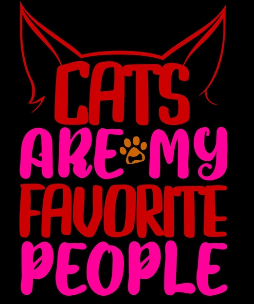 Vector de diseño de camiseta de citas de gato