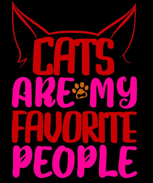Vector de diseño de camiseta de citas de gato