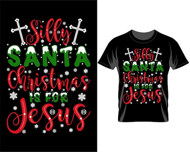 Vector de diseño de camiseta de citas navideñas de Silly Santa
