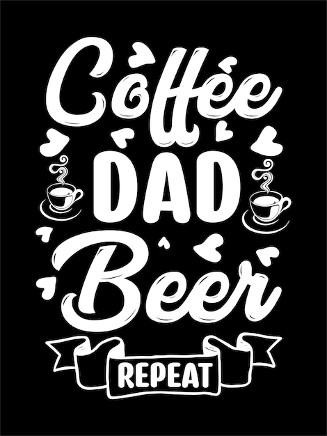 Vector de diseño de camiseta creativa de tipografía de café