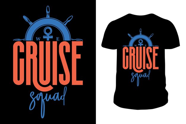 Vector de diseño de camiseta de crucero