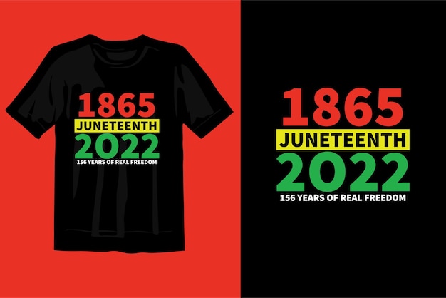 Vector de diseño de camiseta del Día de la Independencia de Juneteenth,
