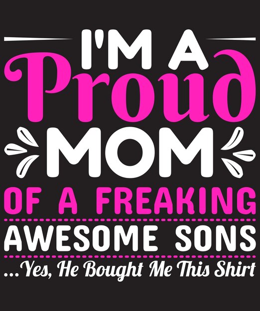 vector de diseño de camiseta del día de la madre