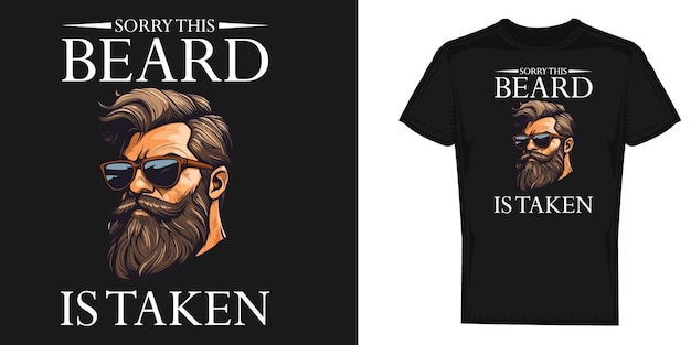 Vector de diseño de la camiseta del día de San Valentín del hombre barbudo