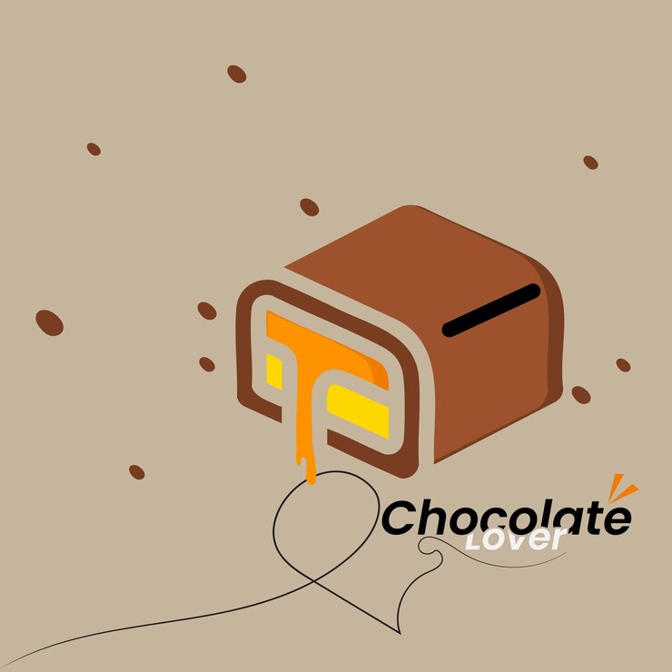 Vector vector de diseño de camiseta especial de día de chocolate ilustración vectorial de un fondo abstracto