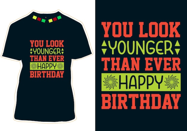 Vector de diseño de camiseta de feliz cumpleaños