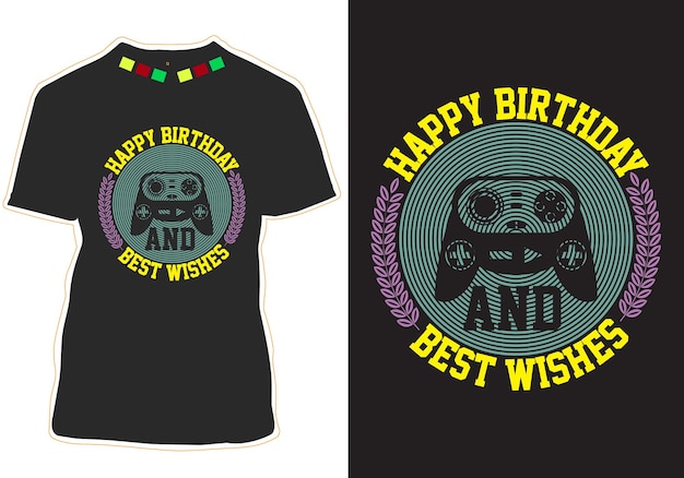 Vector de diseño de camiseta de feliz cumpleaños