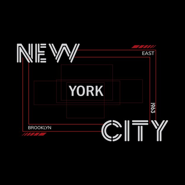 Vector de diseño de camiseta gráfica de la ciudad de nueva york