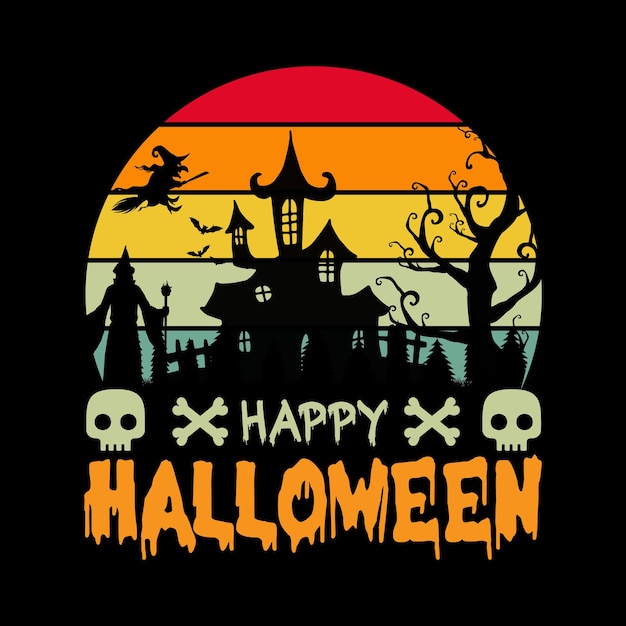 Vector y diseño de camiseta de Halloween