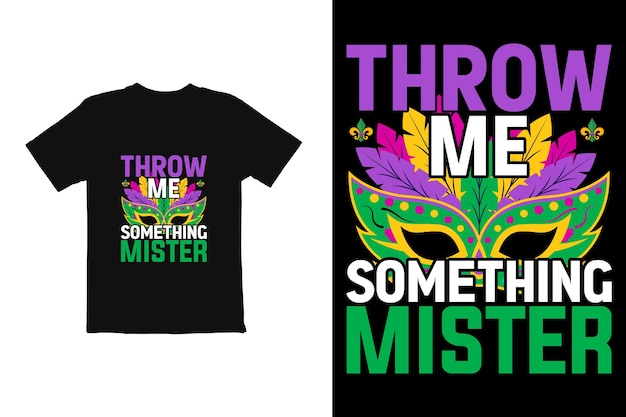 vector de diseño de camiseta mardi gras. divertido gráfico de camiseta de mardi gras
