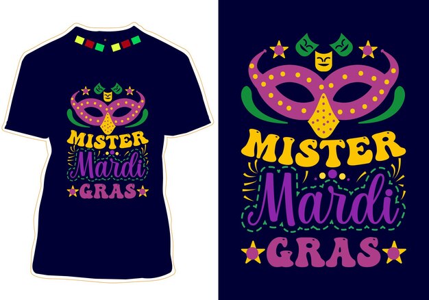 vector de diseño de camiseta de mardi gras