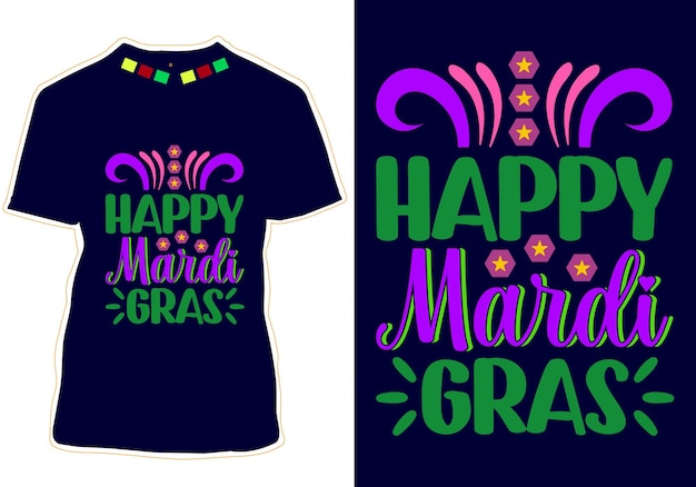 Vector vector de diseño de camiseta de mardi gras