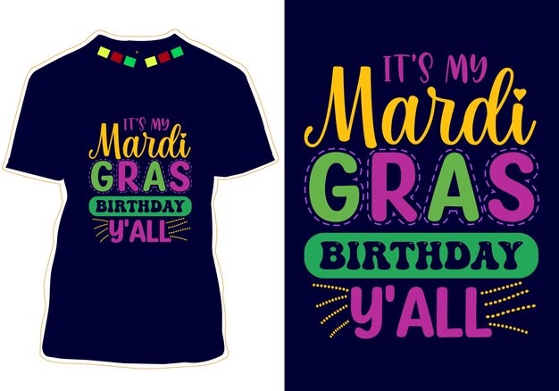 vector de diseño de camiseta de mardi gras