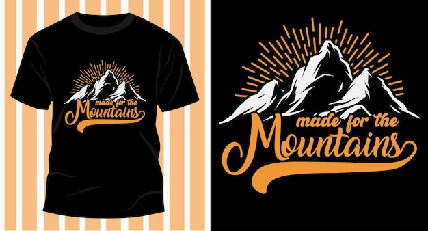 El vector de diseño de camiseta de montaña