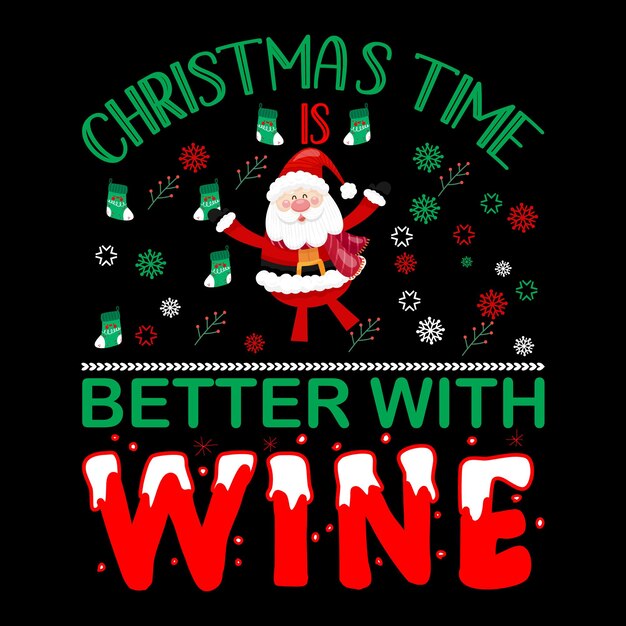 vector de diseño de camiseta de navidad