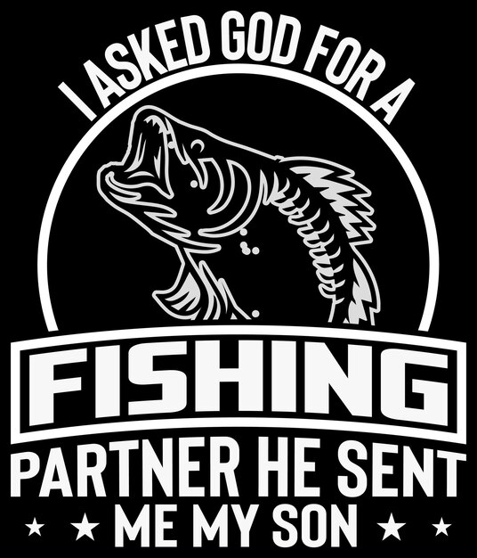 Vector de diseño de camiseta de pesca