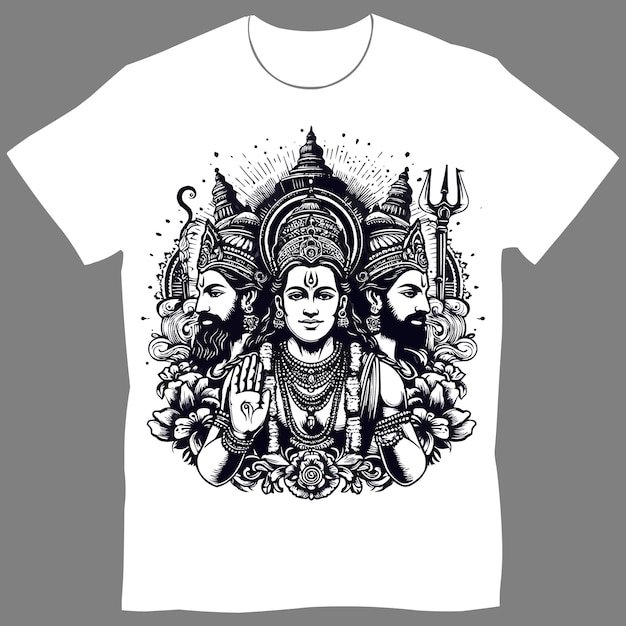El vector de diseño de la camiseta Ram Navami