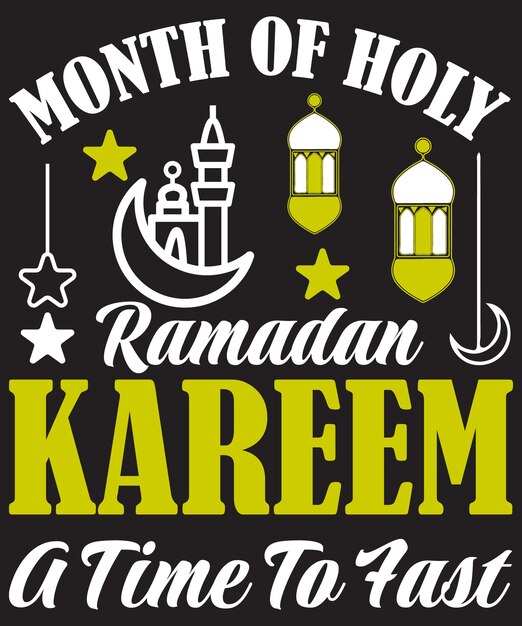 vector de diseño de camiseta de ramadán