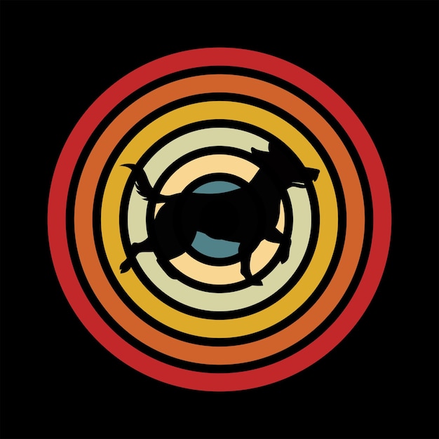 Vector de diseño de camiseta retro para perros de Border Terrier