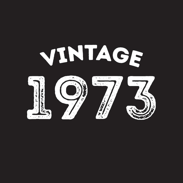 vector de diseño de camiseta retro vintage de 1973