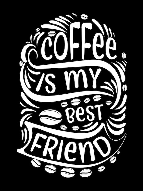 Vector de diseño de camiseta de tipografía de café