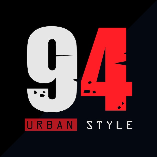 Vector de diseño de camiseta de tipografía de estilo urbano