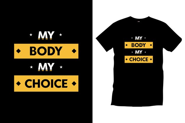 Vector de diseño de camiseta de tipografía Pro Choice para impresiones llamativas letras de póster de plantilla de arte vectorial