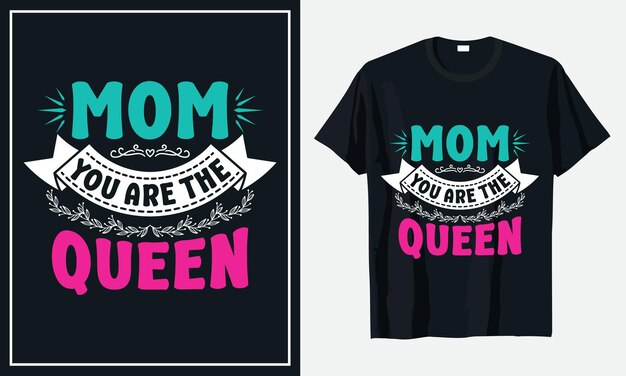 Vector de diseño de camiseta tipográfica del día de la madre Vector Premium