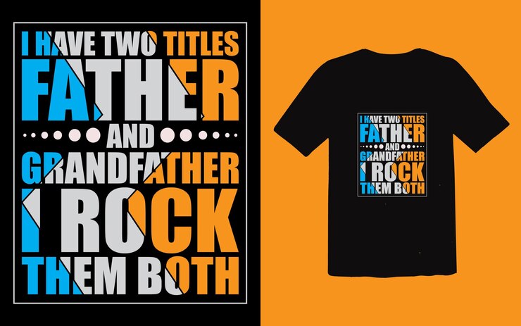 Vector de diseño de camiseta tipográfica del día del padre