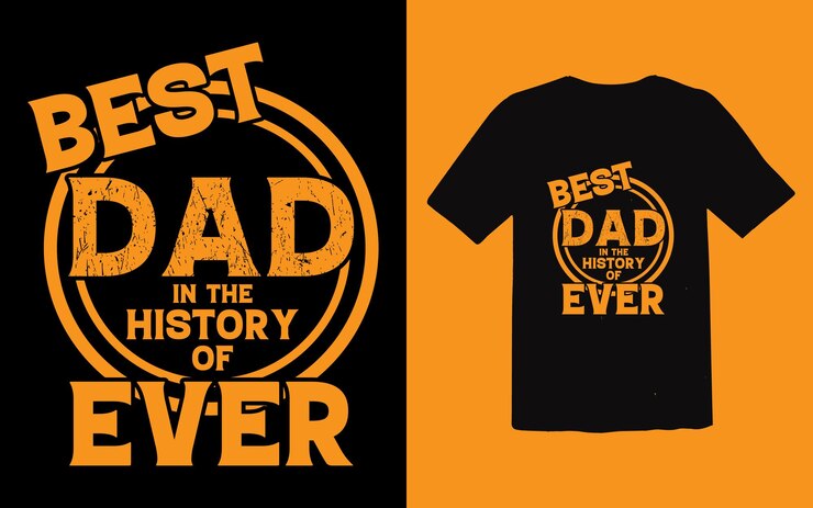 Vector de diseño de camiseta tipográfica del día del padre