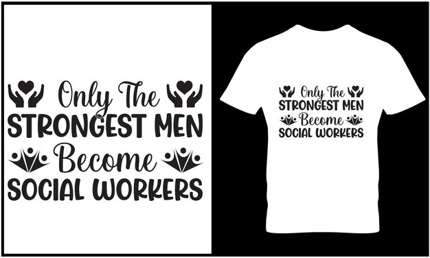 Vector de diseño de camiseta de trabajador social