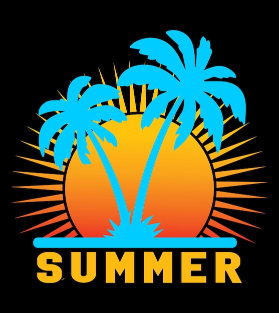 Vector de diseño de camiseta de verano