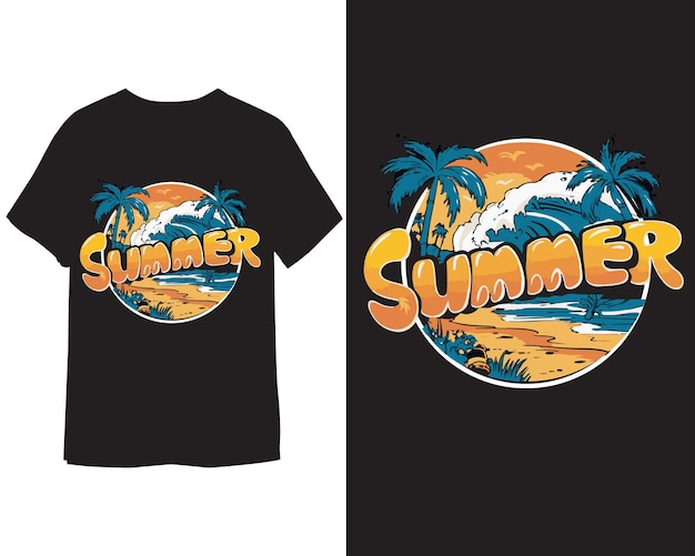 vector de diseño de camiseta de verano