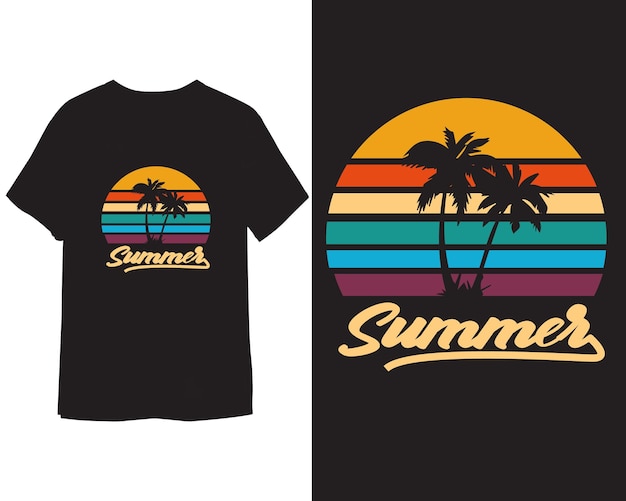 vector de diseño de camiseta de verano