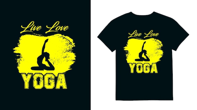 Vector de diseño de camiseta de yoga