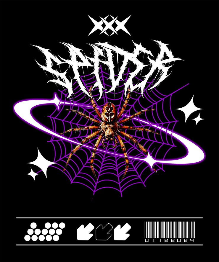 Vector vector de diseño de camisetas de araña