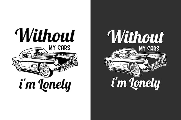 Vector de diseño de camisetas de automóviles clásicos