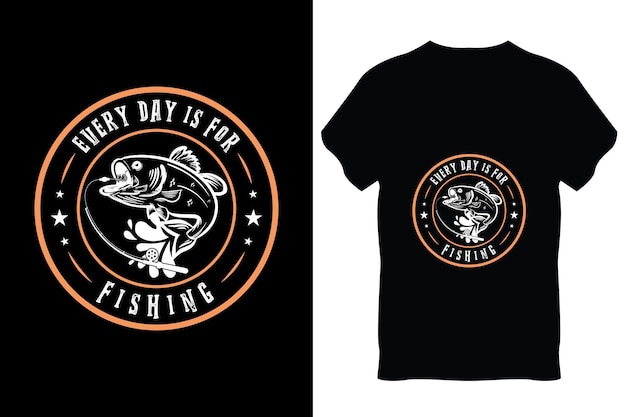 Vector de diseño de camisetas de pesca