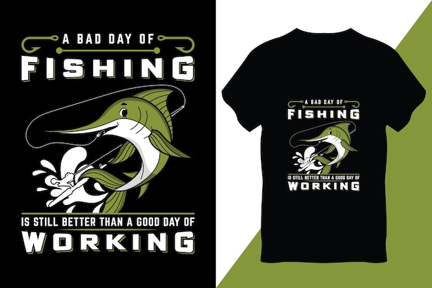 Vector de diseño de camisetas de pesca
