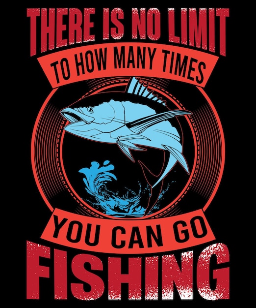 Vector de diseño de camisetas de pesca
