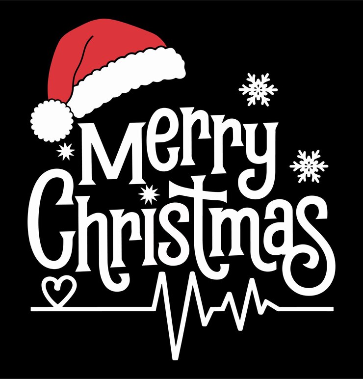 Vector de diseño de camisetas de tipografía de Feliz Navidad