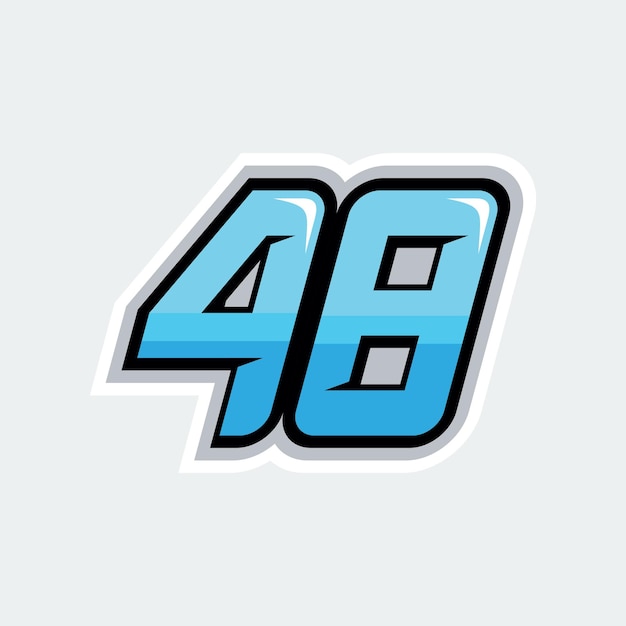 vector de diseño de carreras de 48 números